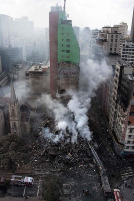 Impactantes imágenes del colapso de un edificio en Brasil